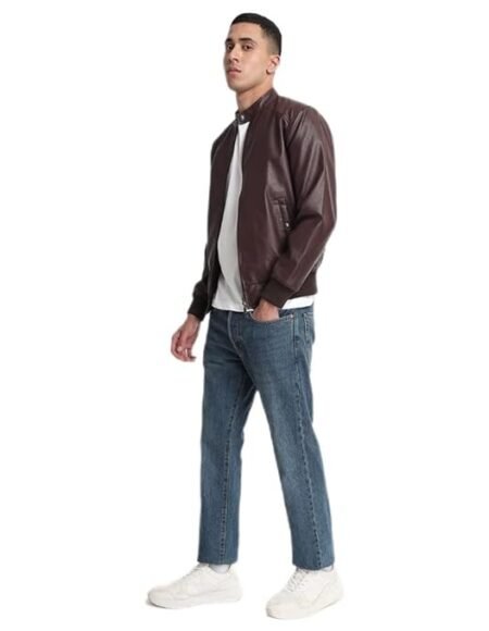 Bewakoof Men's Solid Regular Fit Full Sleeve Stand Collar Nylon Jacket