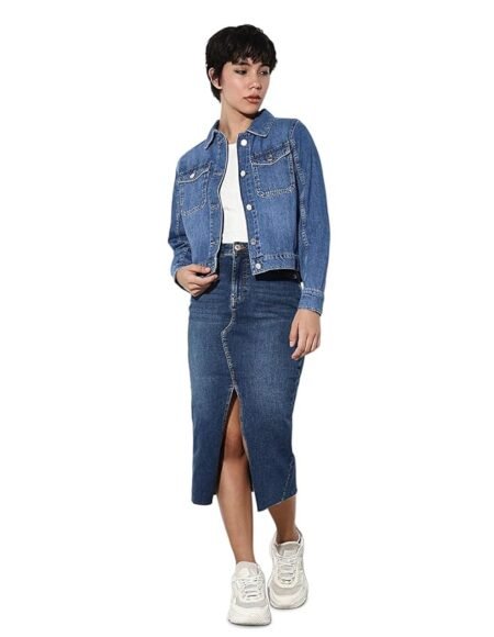 ONLY Women's Cotton Standard Length Denim Jacket