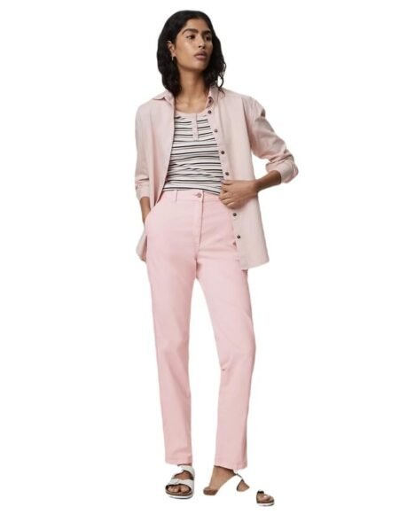 Marks & Spencer Cotton Rich Tea Dyed Slim Fit Chinos