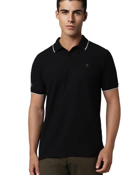 Louis Philippe Men's Cotton Solid Slim Fit T-Shirt